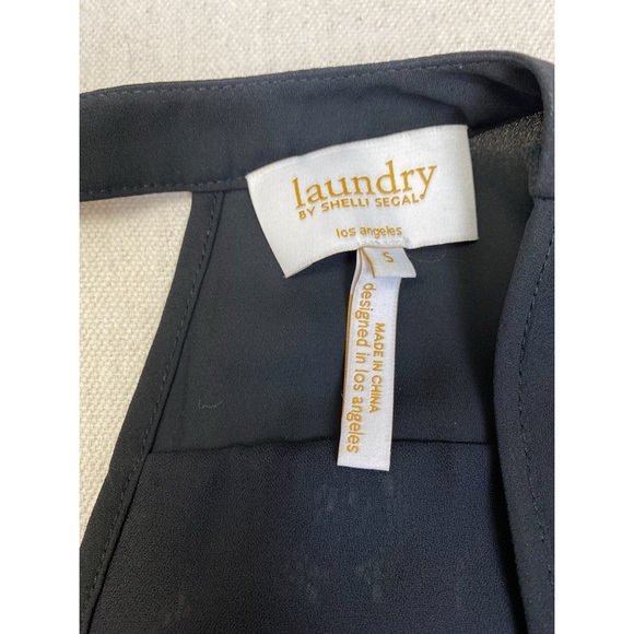 Laundry Black Lined Lace Top Tank Shell Blouse - Picture 3 of 7